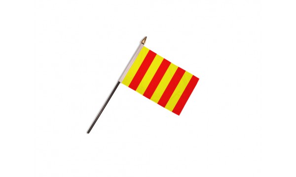 Red and Yellow Striped Hand Flags